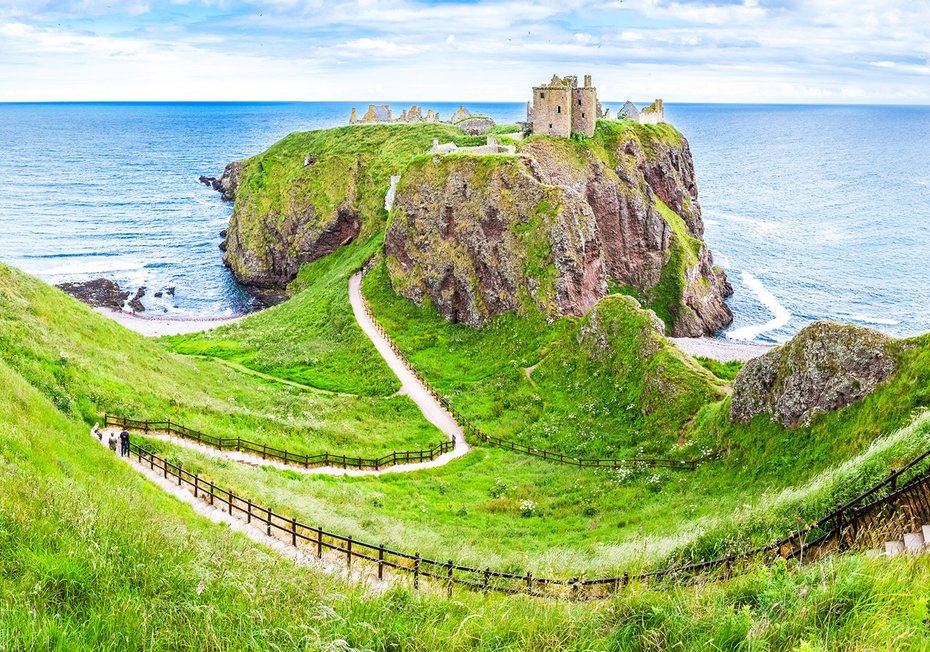 Fototapeta - zamek, morze, klif