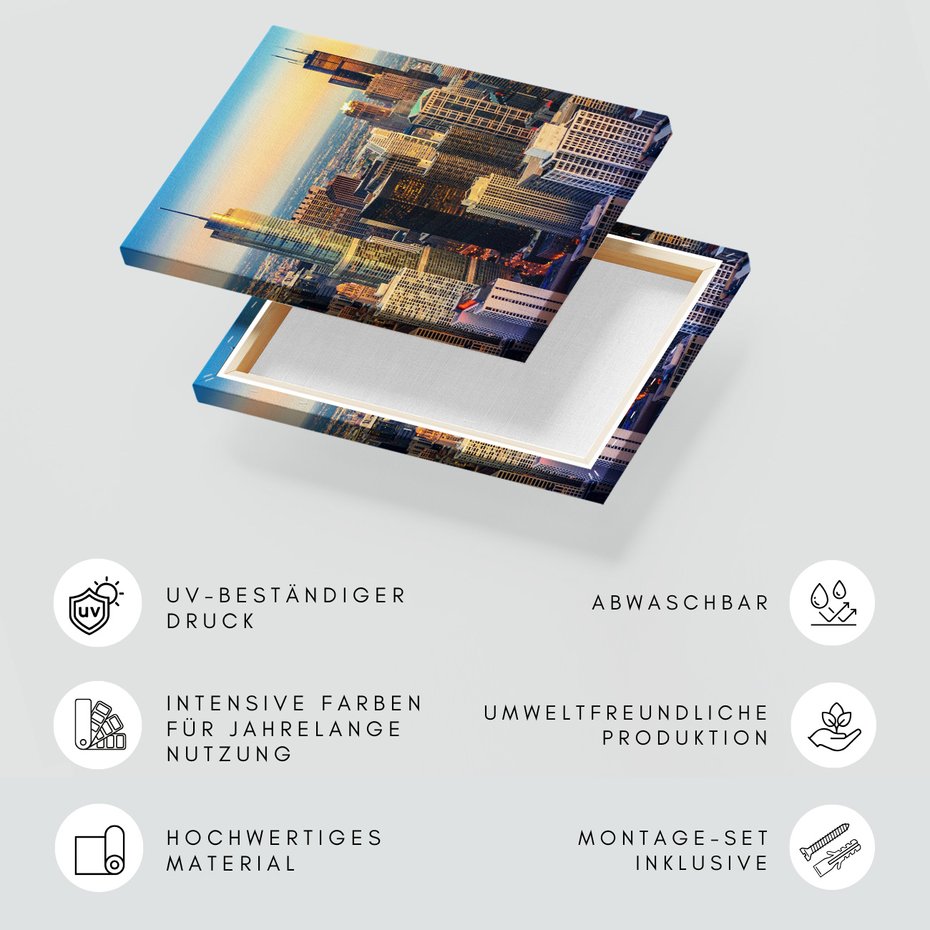 Obraz na płótnie - miasto, drapacze chmur, panorama