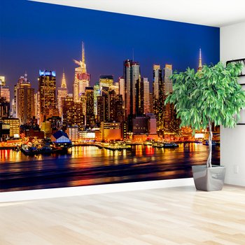 Fototapeta - miasto, noc, panorama