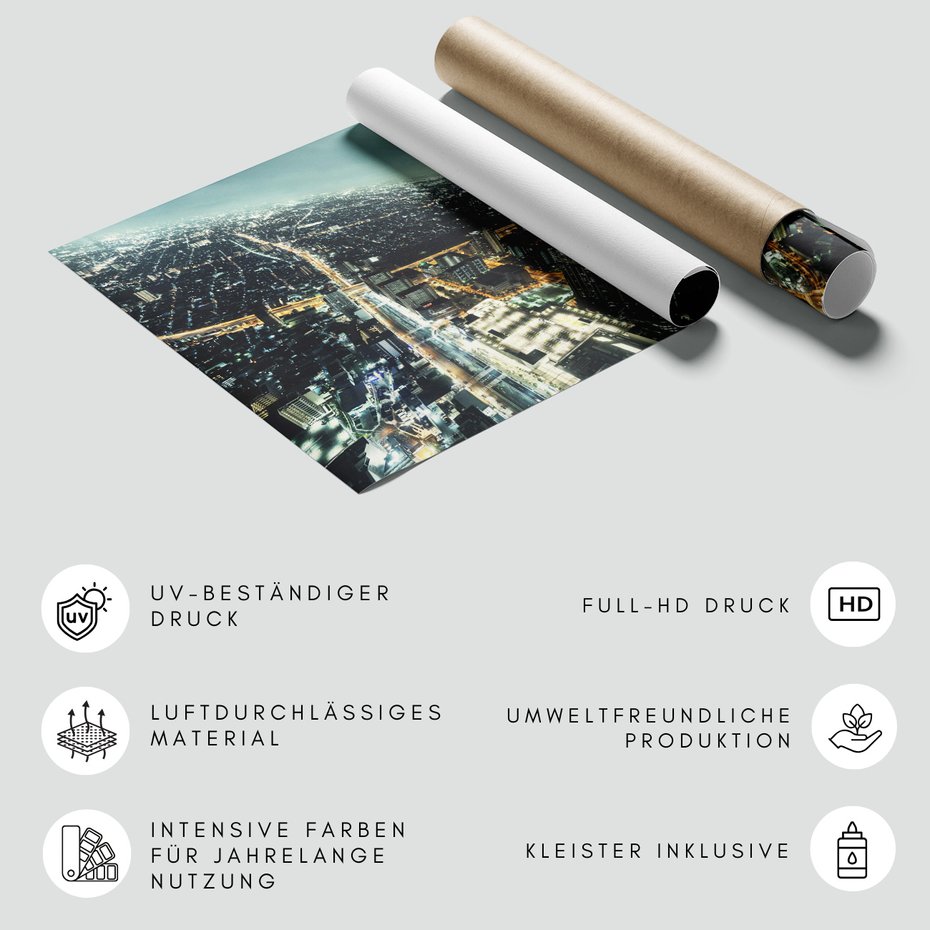 Fototapeta - miasto, noc, światła