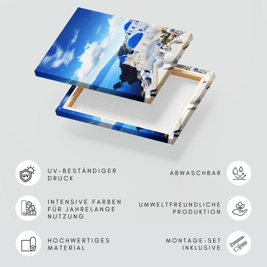 Obraz na płótnie - Santorini, Grecja, morze