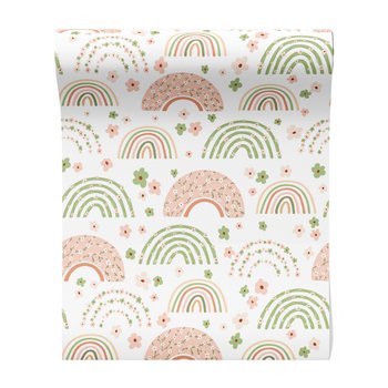 Tapeta - kwiaty, łuki, pastelowe