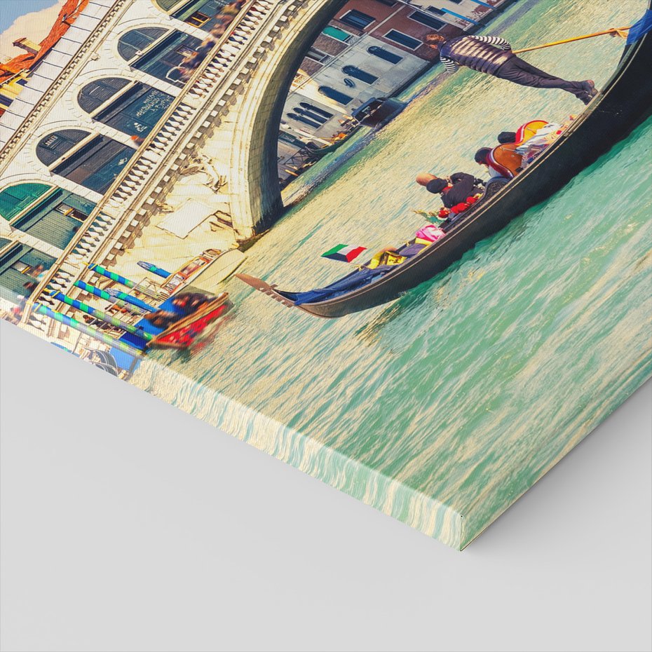 Obraz na płótnie - Wenecja, gondola, most