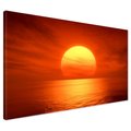 Obraz na płótnie - zachód słońca, morze, niebo