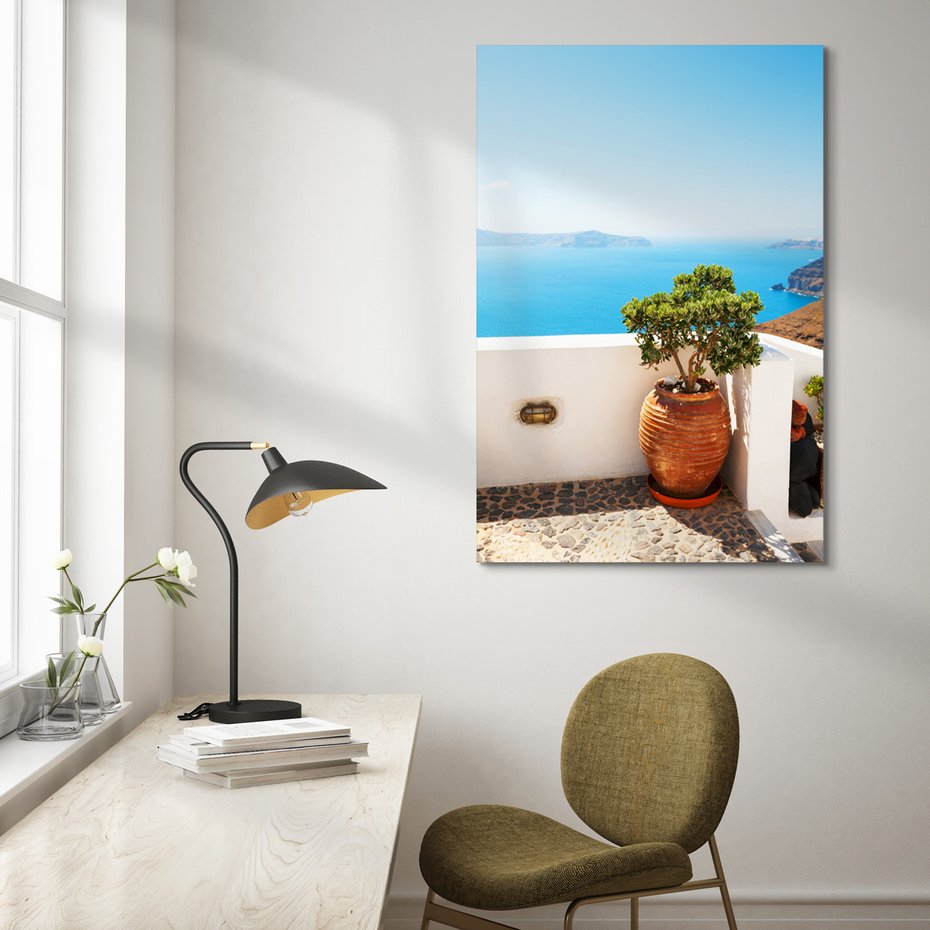 Obraz na płótnie - morze, wyspa, rośliny