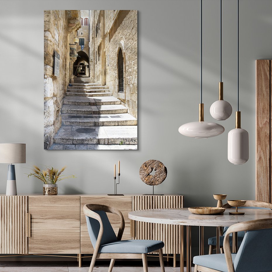 Obraz na płótnie - uliczka, schody, kamień