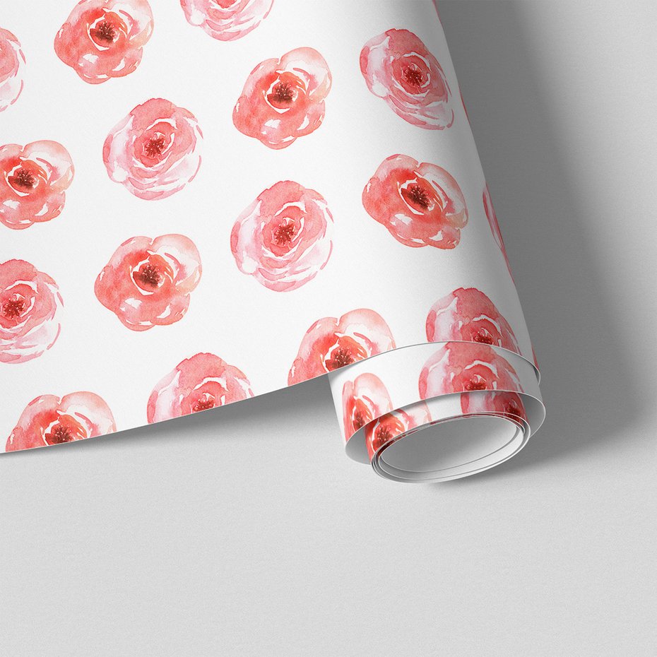 Tapeta - róże, kwiaty, akwarela