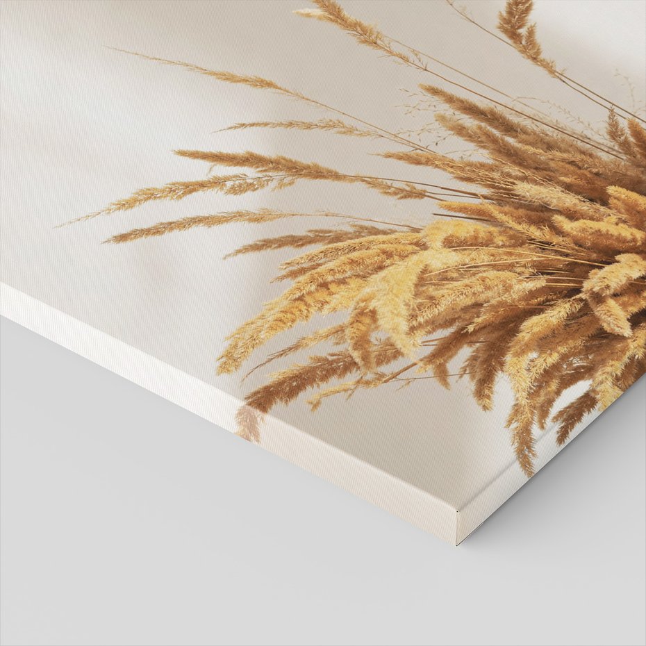 Obraz na płótnie - trawa, suche, beżowe