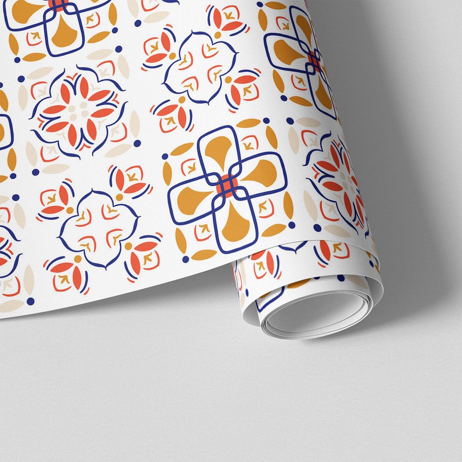 Tapeta - ornament, kształt, dekoracja