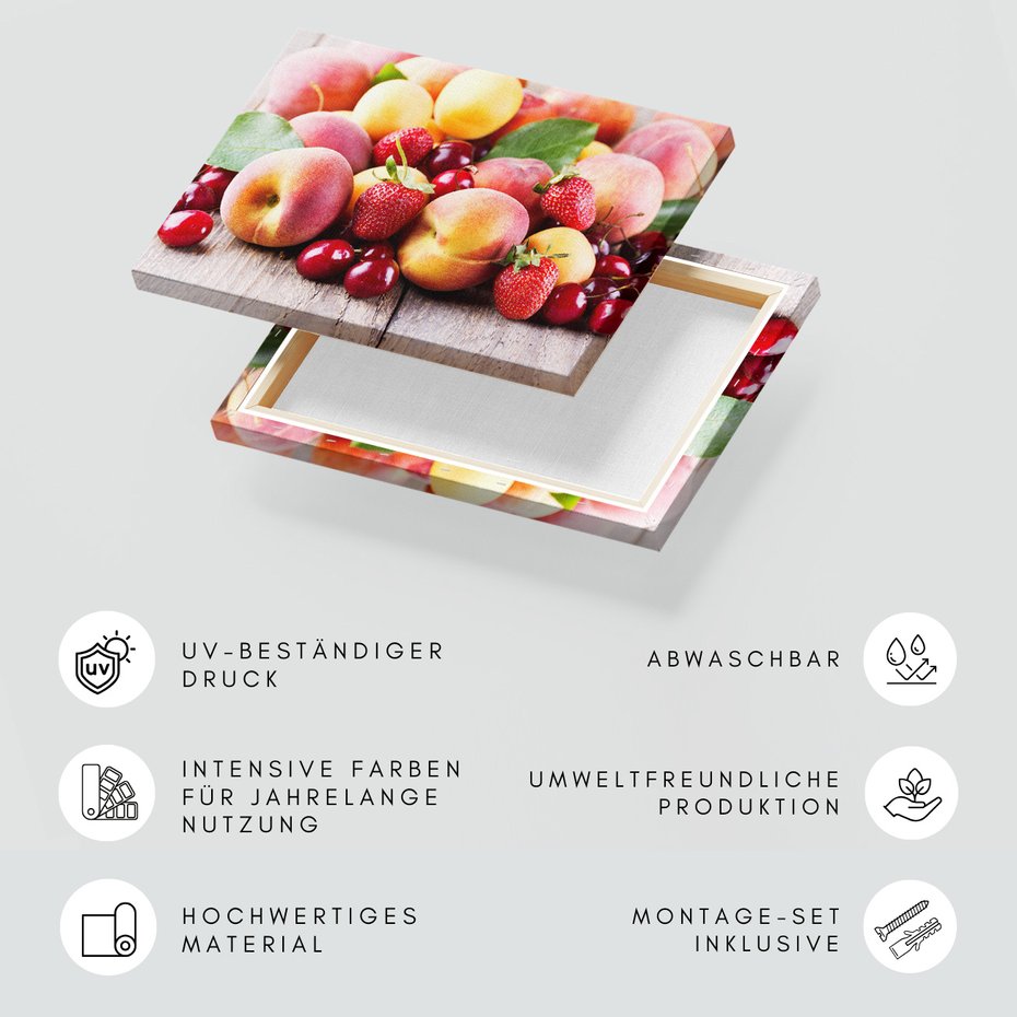 Obraz na płótnie - owoce, świeże, słodkie