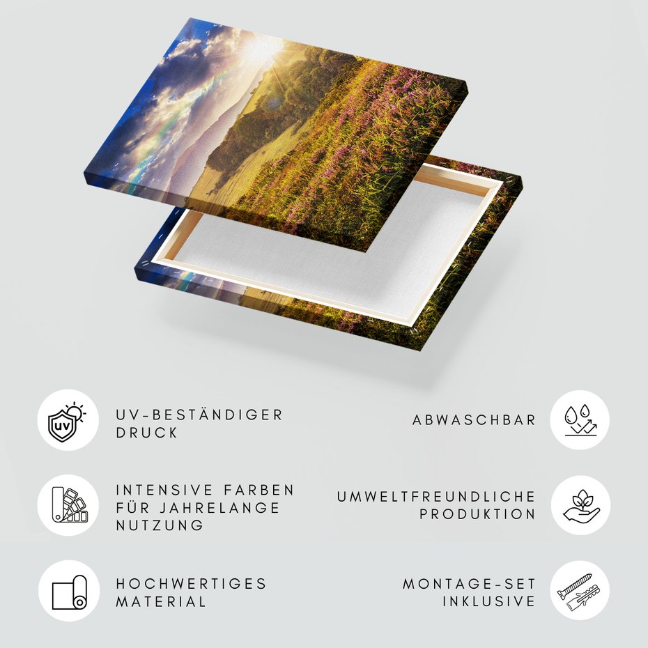 Obraz na płótnie - krajobraz, góry, słońce