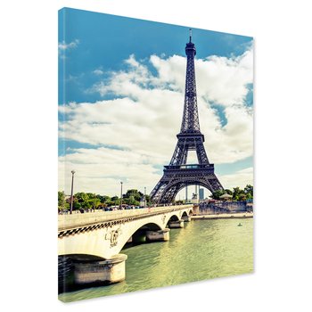 Obraz na płótnie - Wieża Eiffla, Paryż, most