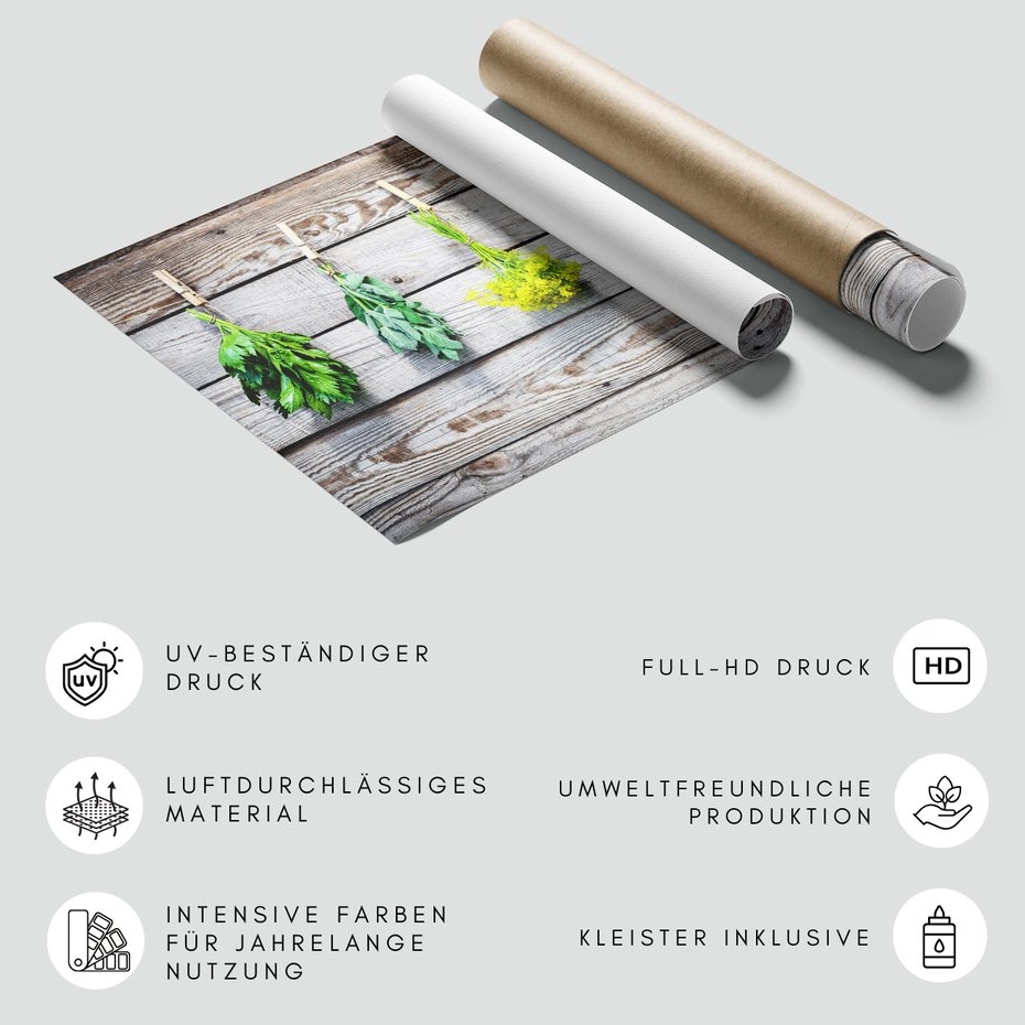 Fototapeta - zioła, drewno, przyprawy