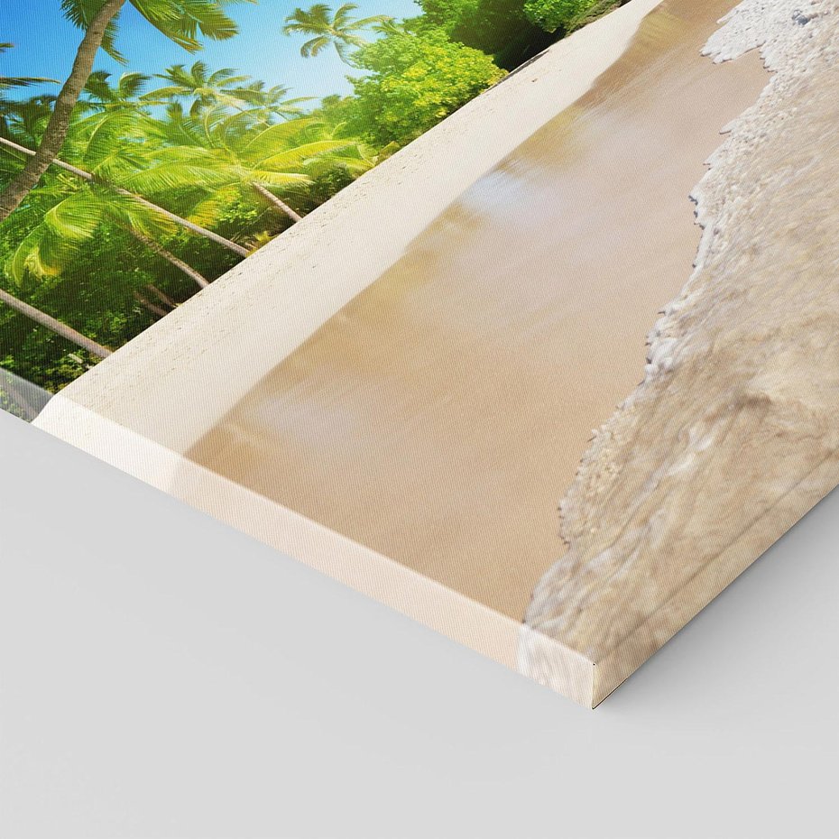 Obraz na płótnie - plaża, morze, palmy