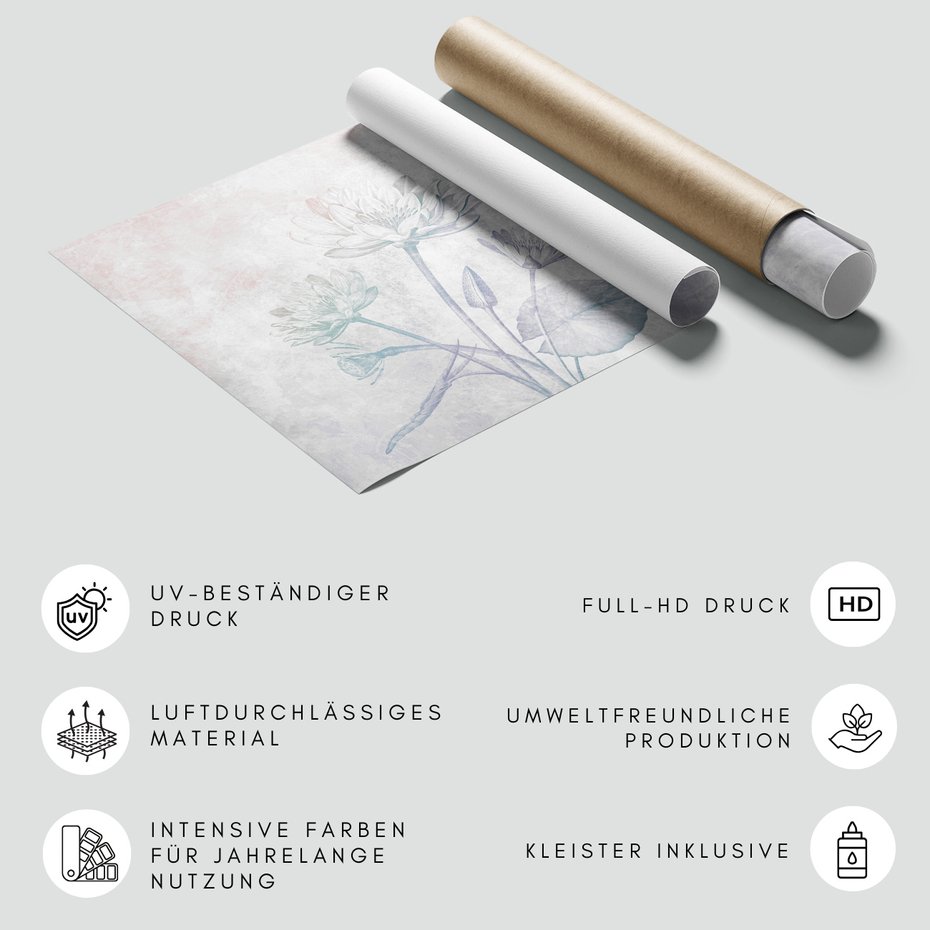 Fototapeta - abstrakcja, kwiat, szary