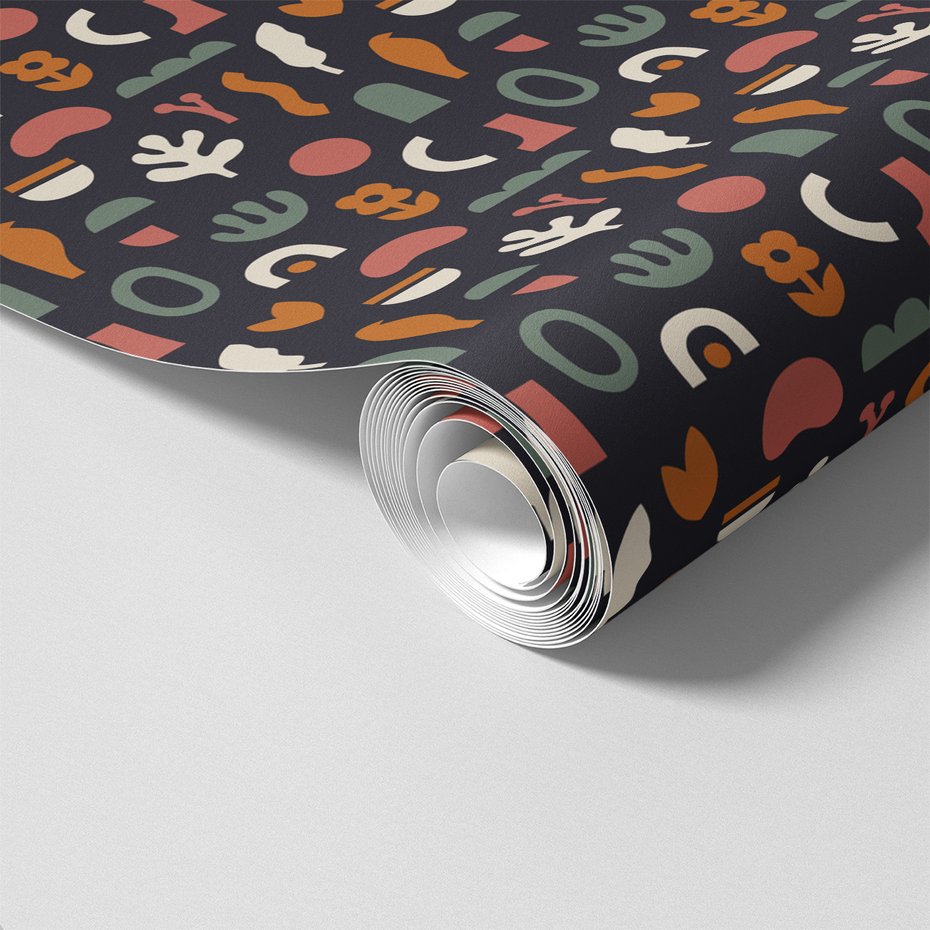 Tapeta - liście, kształty, abstrakcja