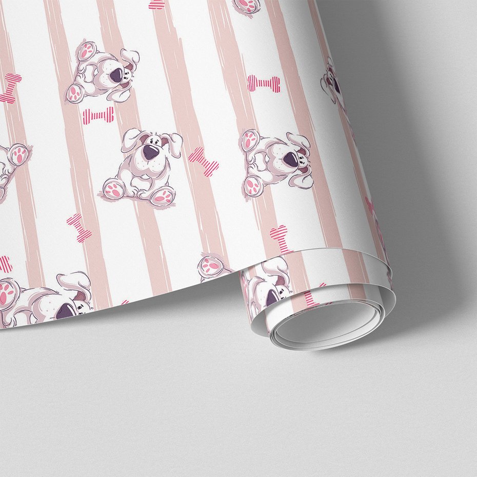 Tapeta - dziecięca, pieski, kości, tło