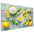 Obraz na płótnie - cytryny, napój, orzeźwienie