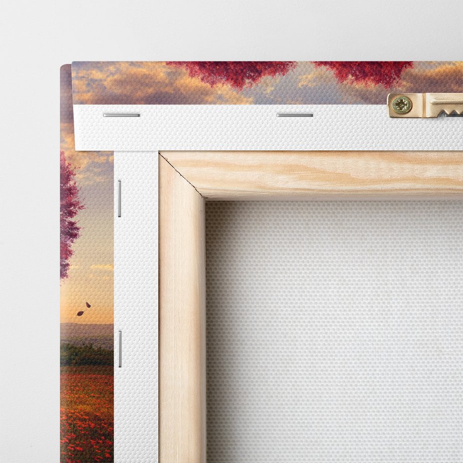 Obraz na płótnie - krajobraz, drzewo, serce