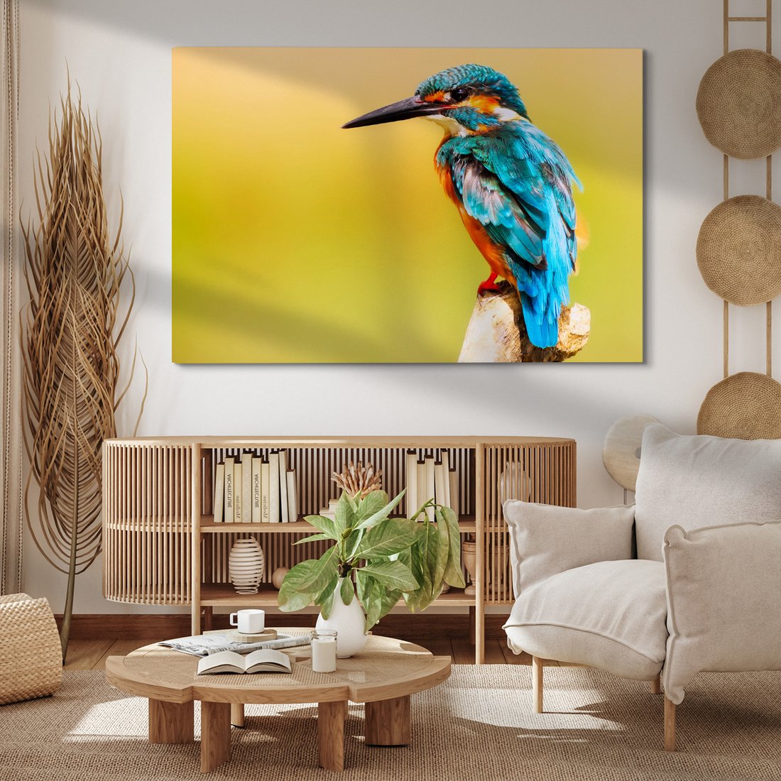 Obraz na płótnie - ptak, zimorodek, natura