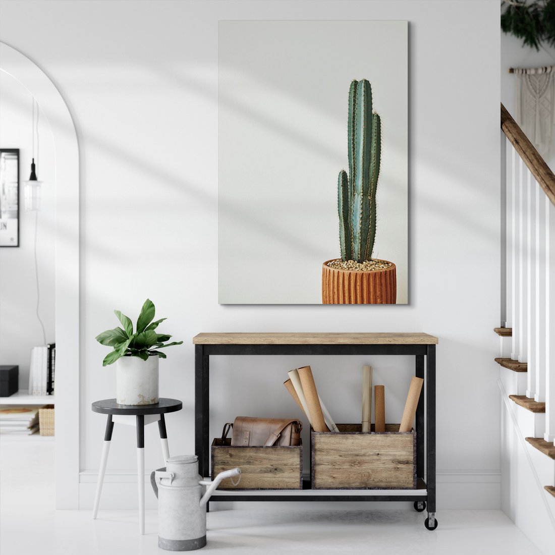 Obraz na płótnie - kaktus, roślina, doniczka