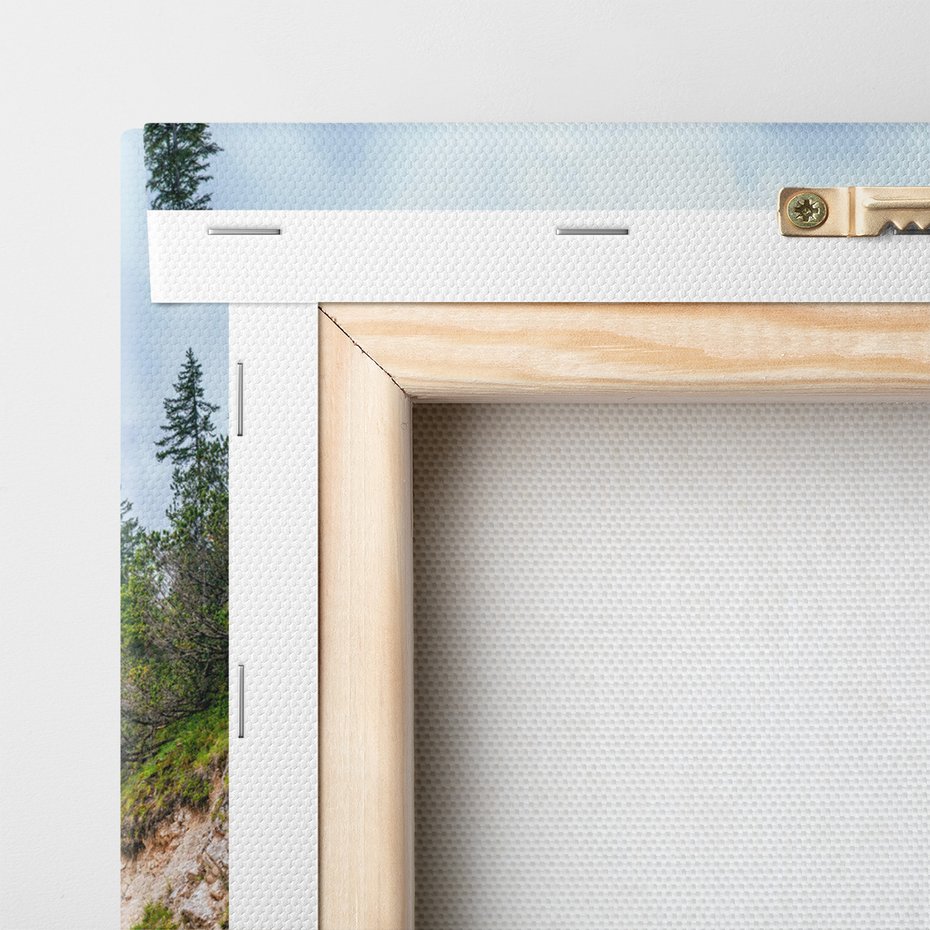 Obraz na płótnie - góry, jezioro, las