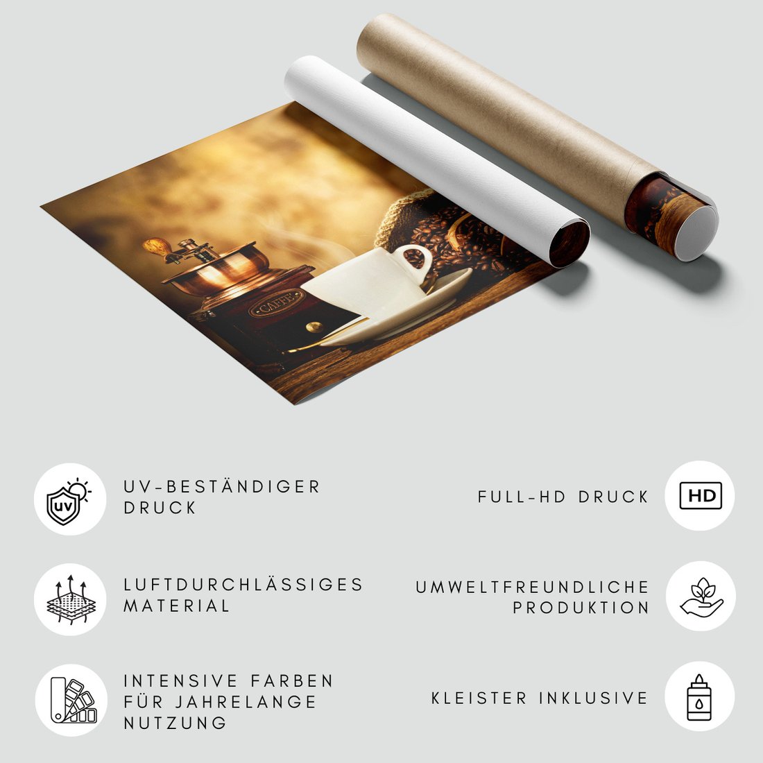 Fototapeta - kawa, ziarna, filiżanka