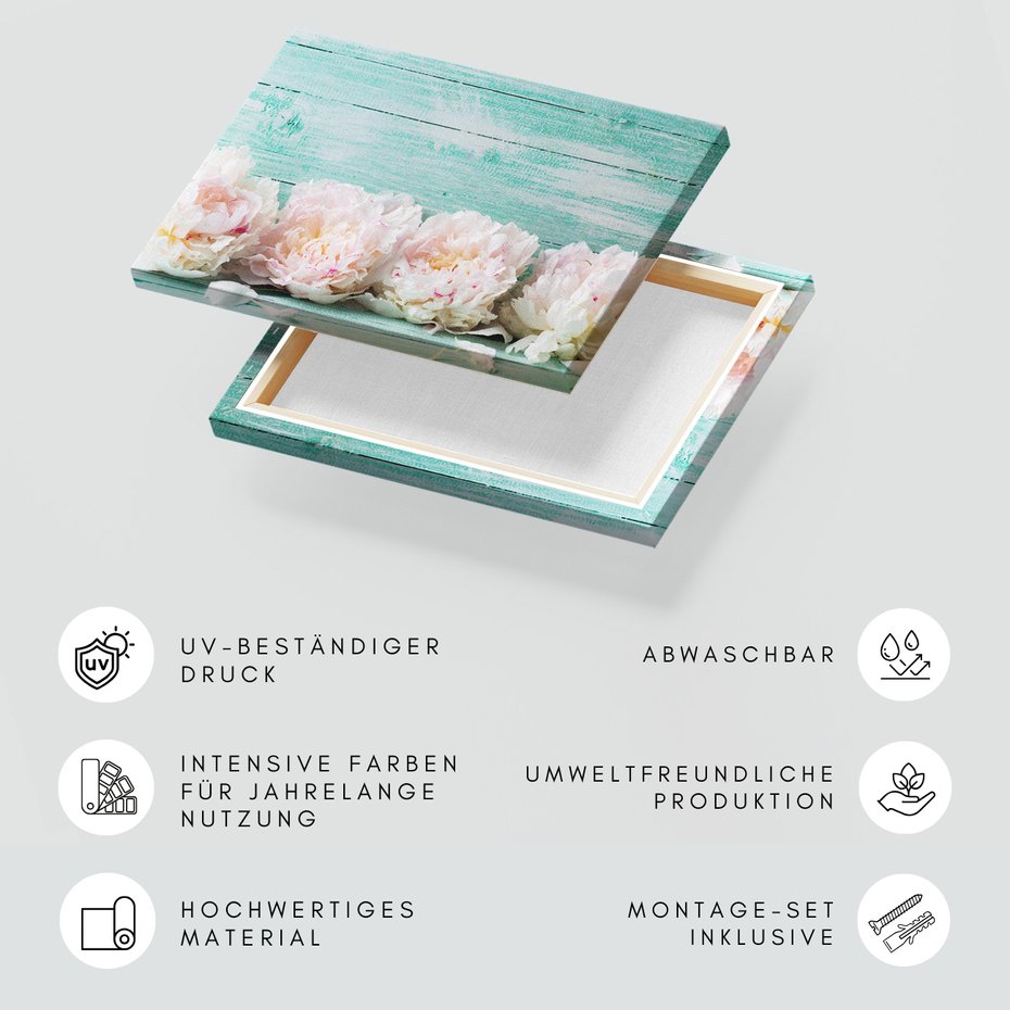 Obraz na płótnie - kwiaty, piwonie, pastelowe