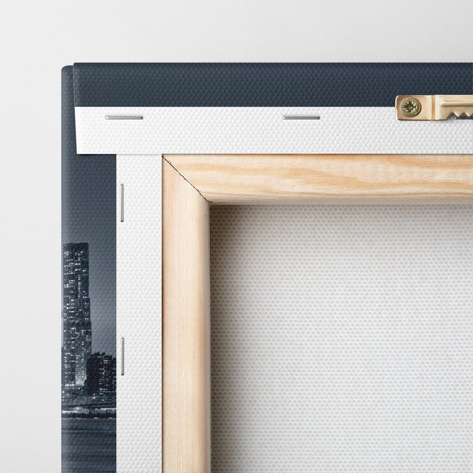 Obraz na płótnie - miasto, noc, księżyc