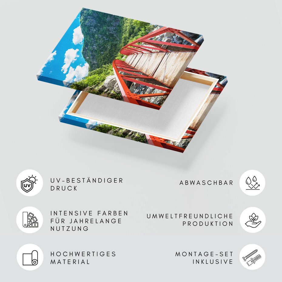 Obraz na płótnie - most, góry, natura