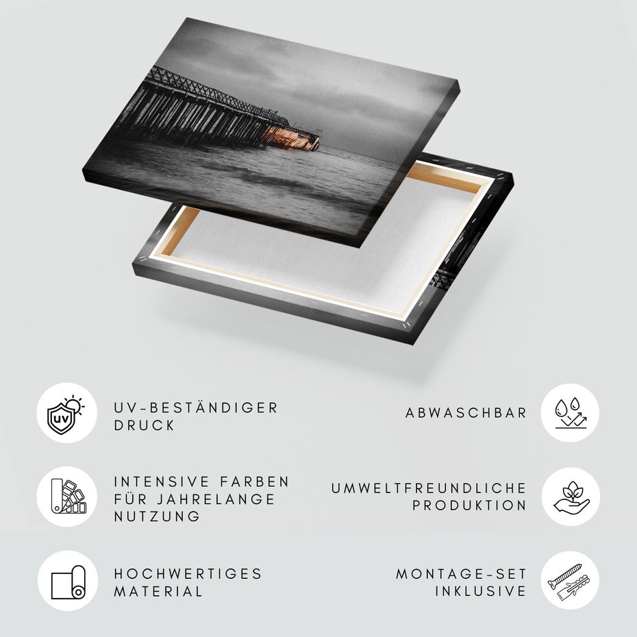 Obraz na płótnie - morze, molo, woda