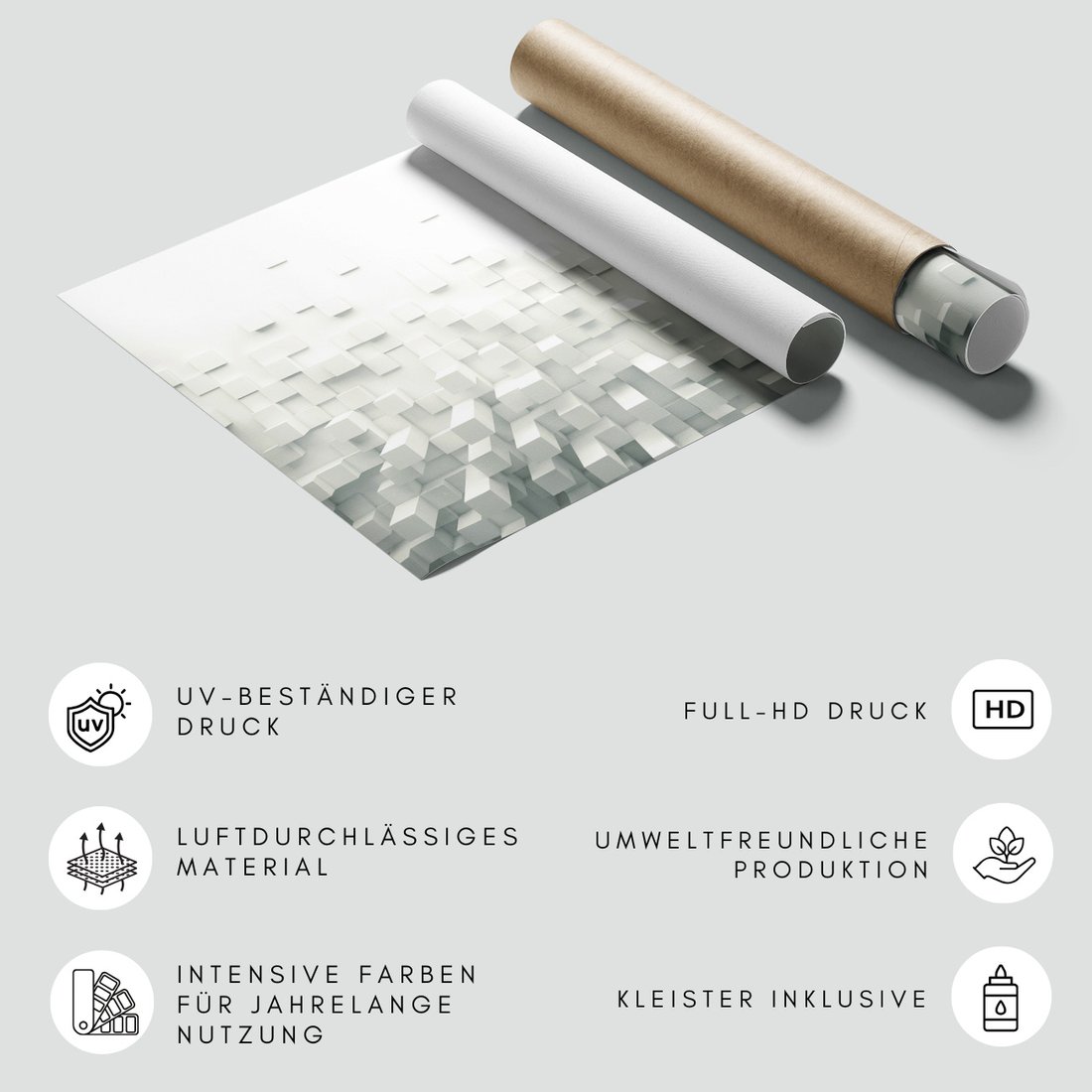 Fototapeta - abstrakcja, sześciany, biały