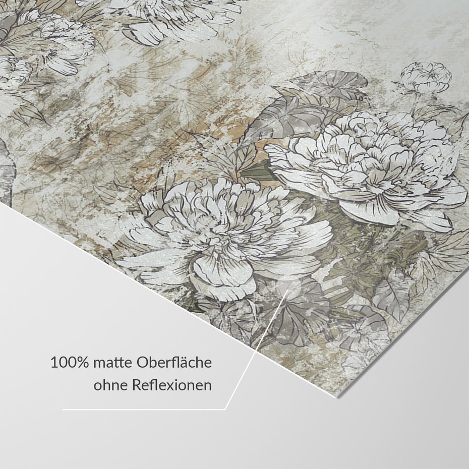 Fototapeta - loft, kwiaty, mural