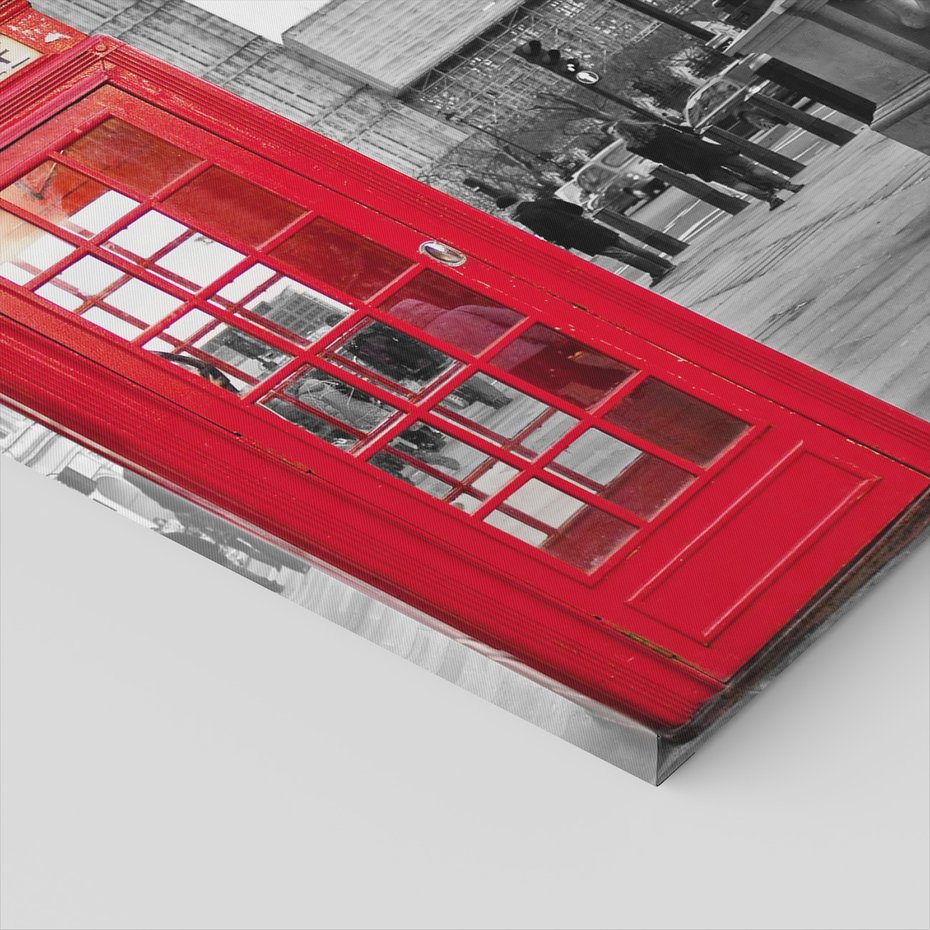 Obraz na płótnie - Londyn, budka telefoniczna, Big Ben