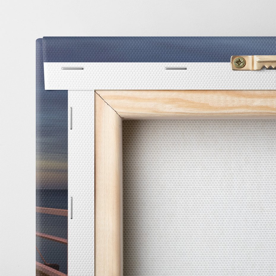 Obraz na płótnie - molo, morze, zmierzch