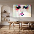 Obraz na płótnie - abstrakcja, twarz, akwarele