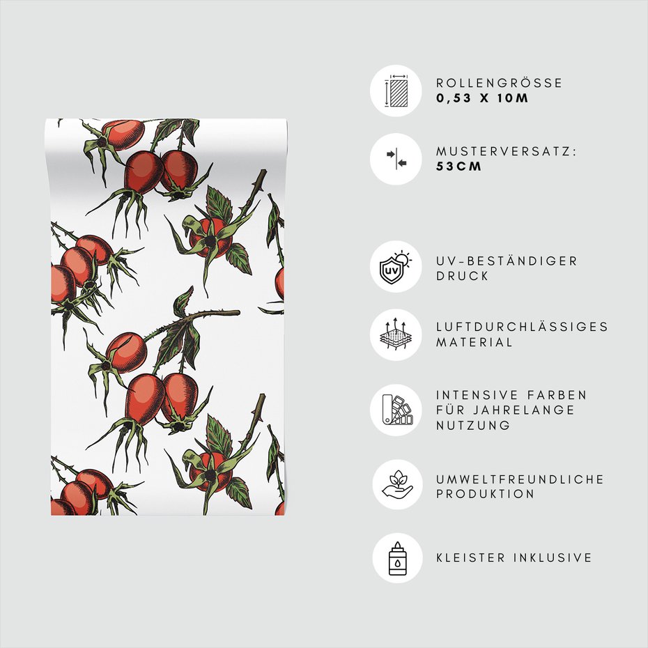 Tapeta - owoce, liście, natura