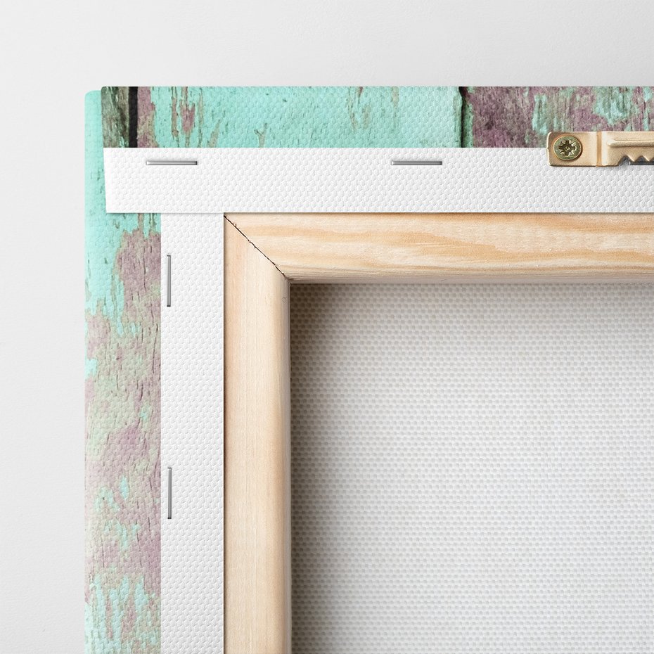 Obraz na płótnie - kwiaty, różowy, drewno