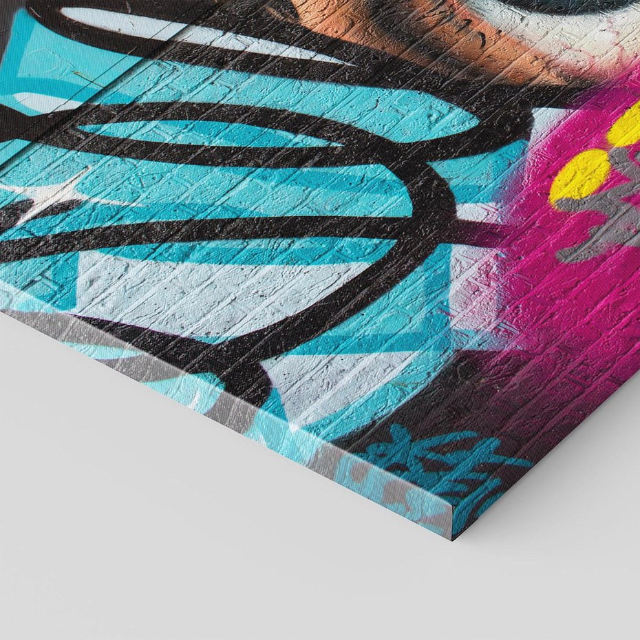 Obraz na płótnie - graffiti, oko, ściana