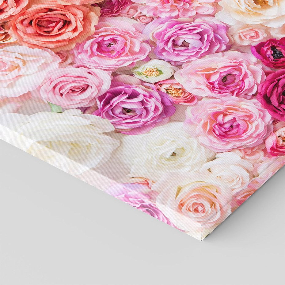 Obraz na płótnie - kwiaty, róże, tło