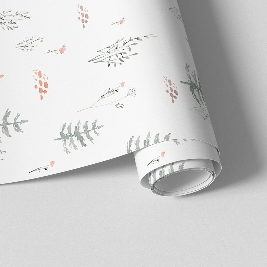 Tapeta - las, kwiaty, drzewa