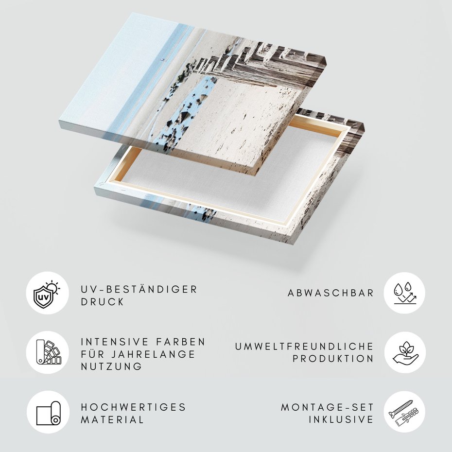 Obraz na płótnie - plaża, morze, drewno