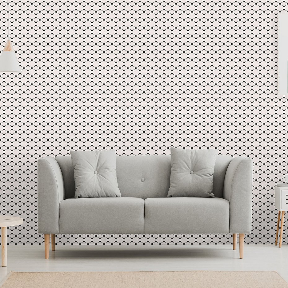 Tapeta - siatka, heksagon, linia