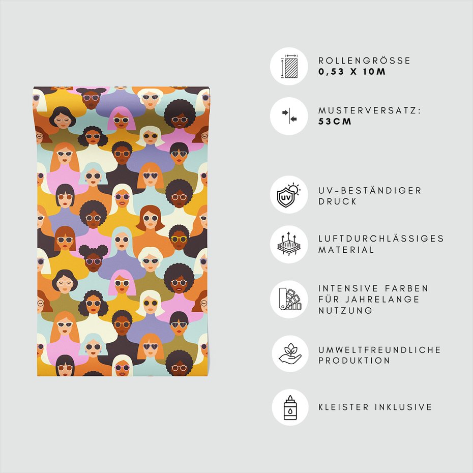 Tapeta - kobiety, okulary, portret