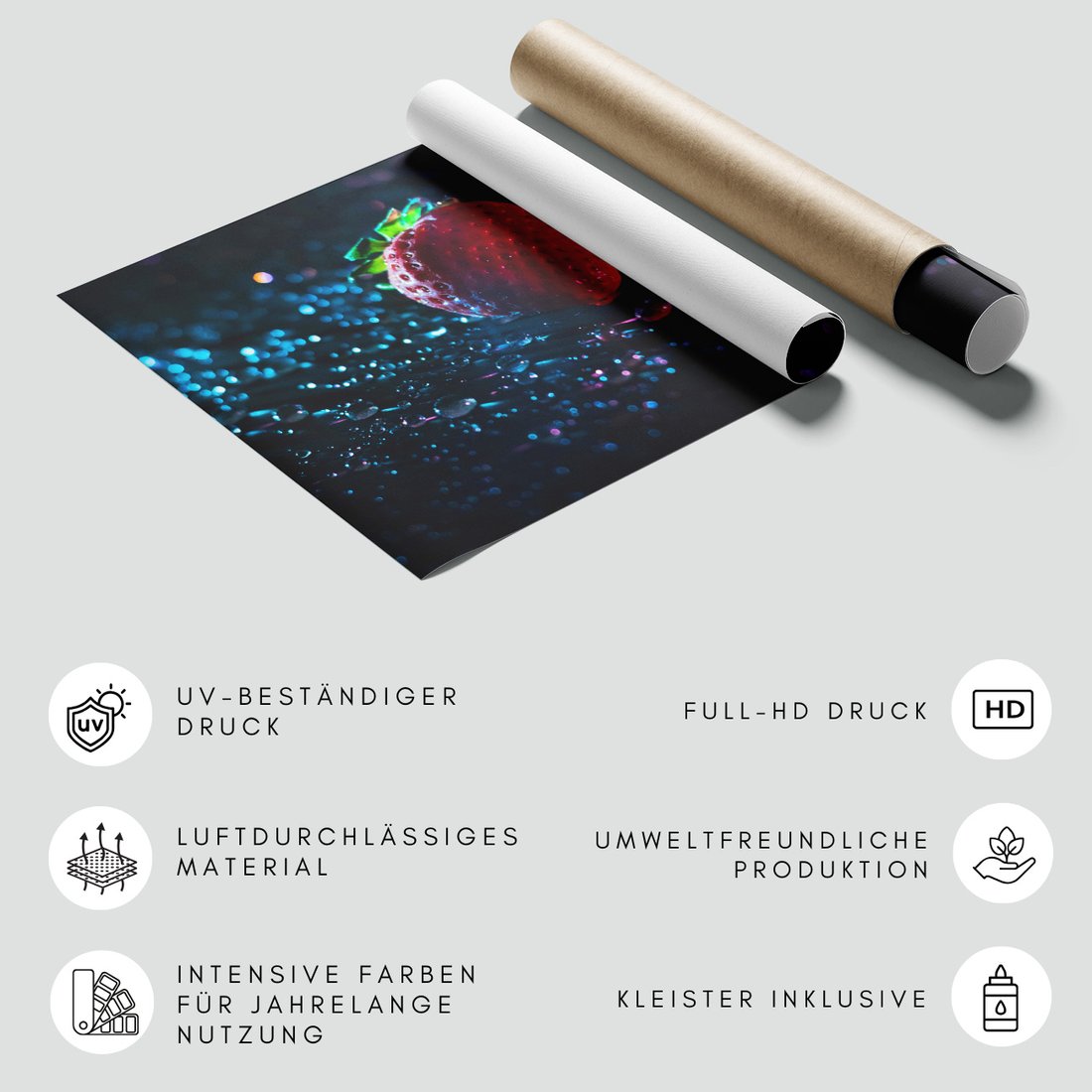 Fototapeta - truskawka, owoce, woda