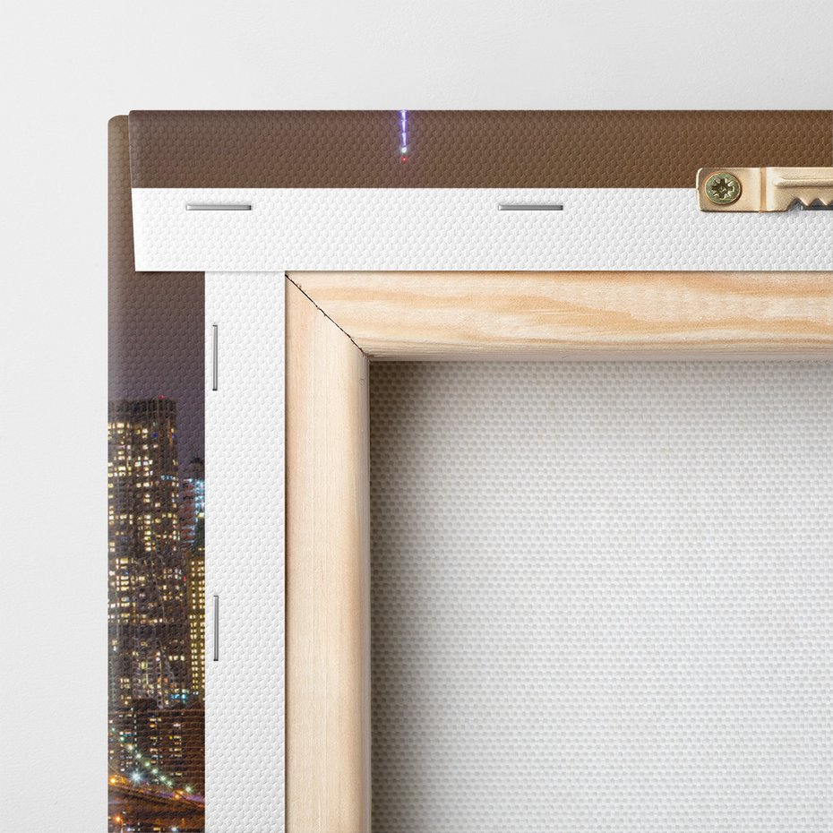 Obraz na płótnie - miasto, most, noc