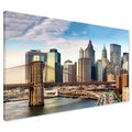 Obraz na płótnie - miasto, most, budynki