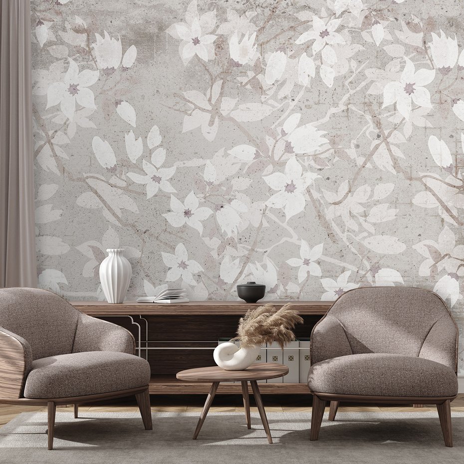 Fototapeta - loft, kwiaty, łąka