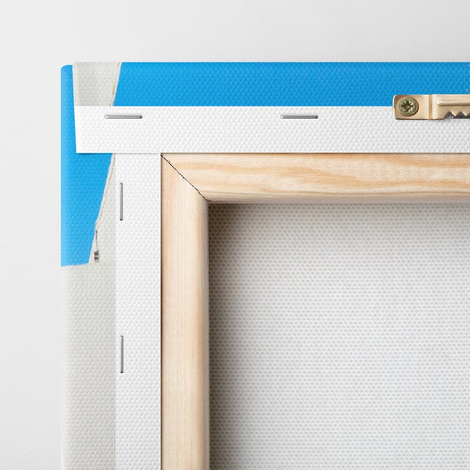 Obraz na płótnie - uliczka, kwiaty, biały