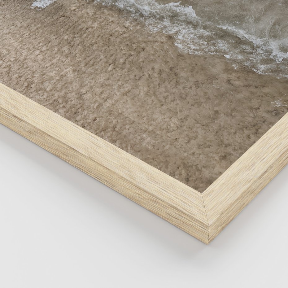 Zestaw obrazy w ramie, plakaty - plaża, woda, morze - rama drewno